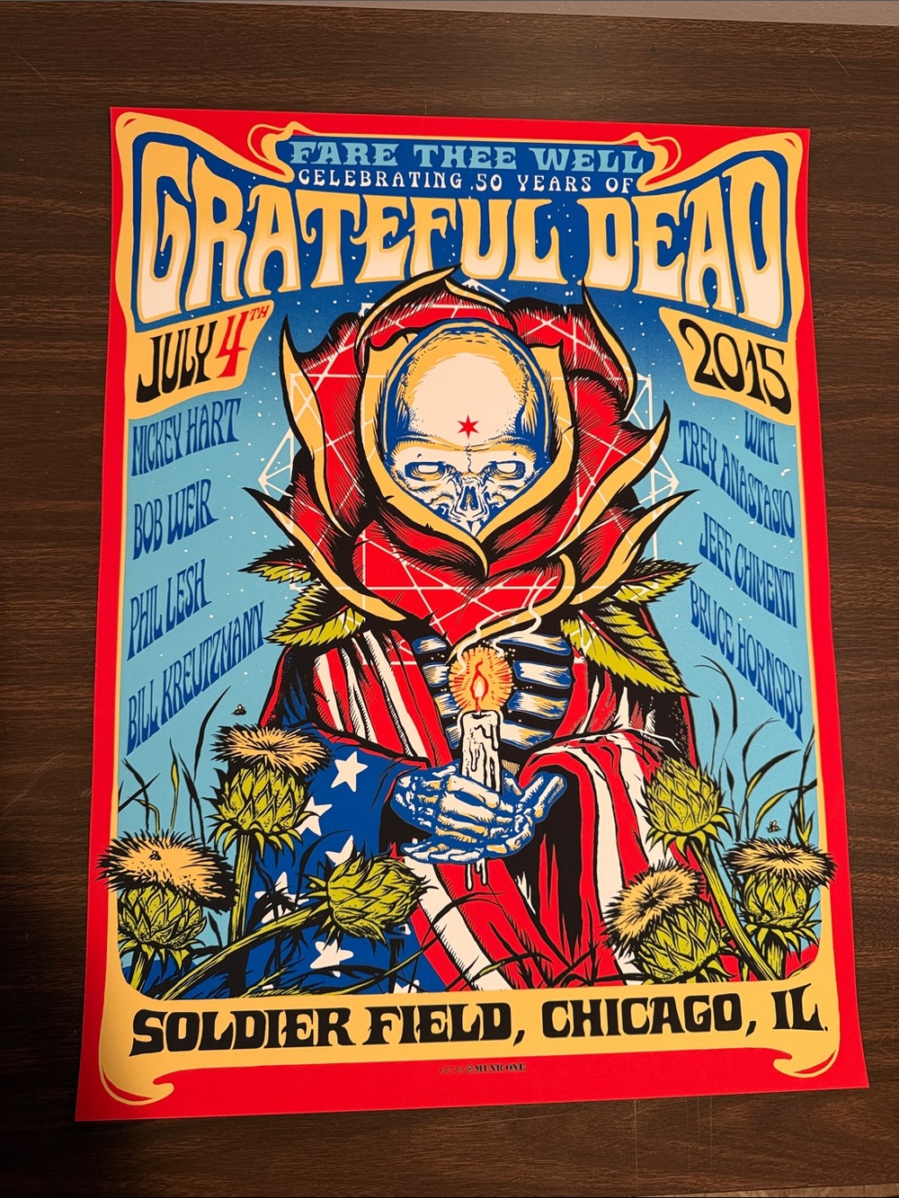 Grateful Dead Fare Thee Well Poster - Soldier Field July 4 2015
